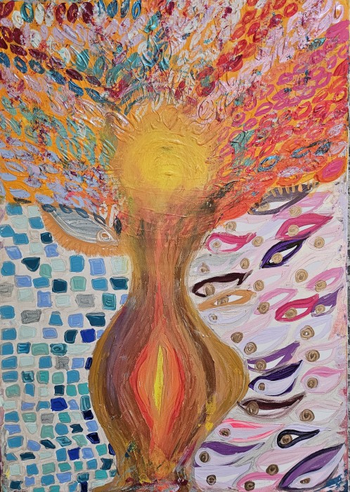 Pictura Martorul Tacut al Puzzle-ului Sacru de Mireille Gislene Makita-Mbama